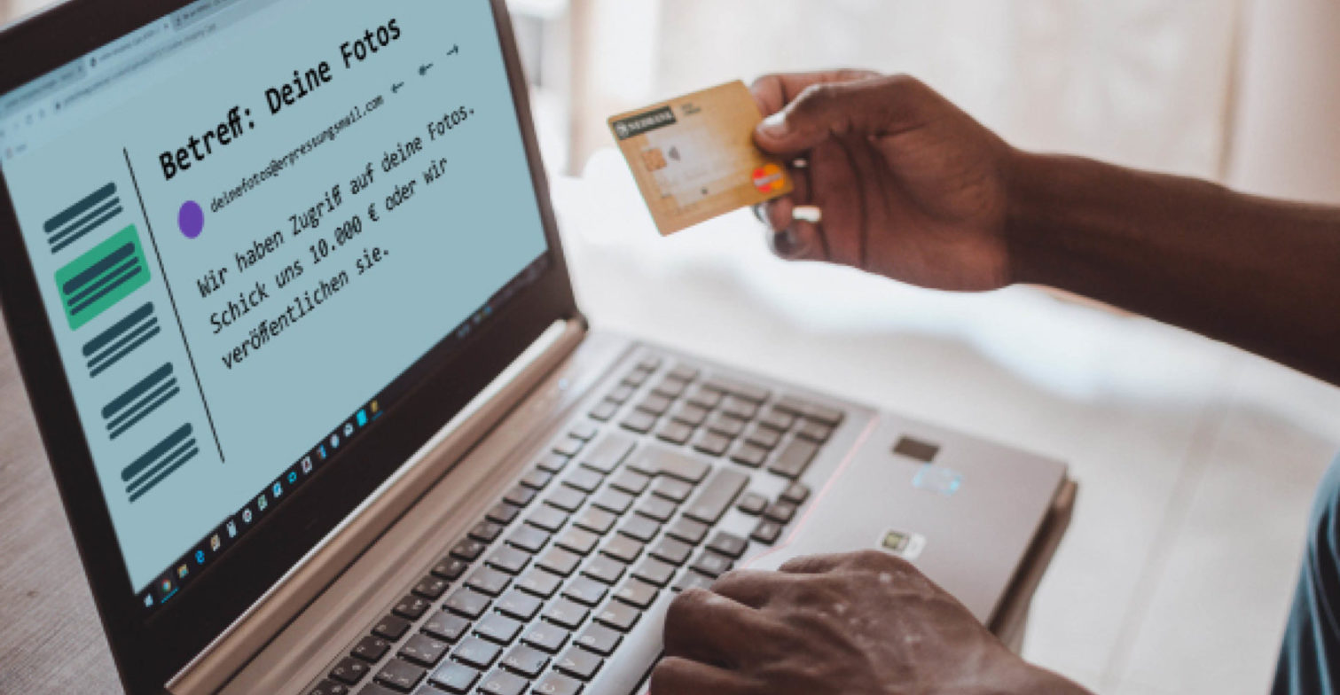 erpressung-vorschau-c-scopio-talent-zukutu Blick auf Laptop mit Erpressermail